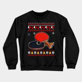 Table Tennis Ugly Christmas Crewneck Sweatshirt